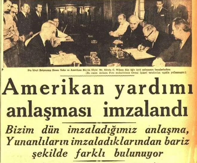 Türkiye – ABD 12 Temmuz 1947 Yardım Antlaşması, ABD ile yapılan ilk askeri antlaşmadır.