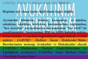 LGBTİQ+ Hakları ve Onuru Avukatlar Bildirisi