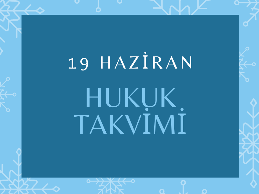 19 Haziran Hukuk Takvimi: Hukuk tarihinde bu güne ilişkin önemli olaylar, kanun değişiklikleri, sözleşmeler, davalar, yargılamalar, idamlar, tutuklamalar, infazlar ve diğer hukuki gelişmeler. Ayrıca, diplomatik ilişkilerdeki dönüm noktaları, ulusal ve uluslararası hukuk kuruluşlarına ait gelişmeler, bildirgeler ve hukukçuların doğum ve ölüm günlerine dair detaylı bilgiler.