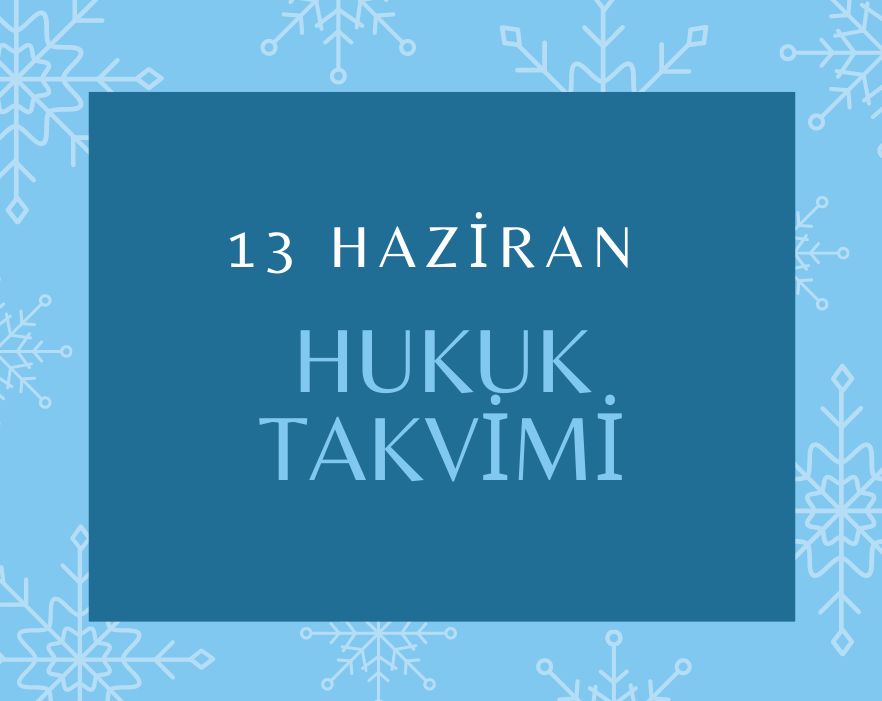 13 Haziran Hukuk Takvimi; geçmişten günümüze hukuk tarihine ışık tutan önemli olaylar, yasal düzenlemeler, tarihte bugün ilan edilen bildirgeler, uluslararası sözleşmeler ve diplomatik adımların kronolojik dizini. bu gün doğan ve vefat eden hukukçular, görülen önemli davalar, alınan kararlar, yapılan tutuklamalar, infazlar ve hukuk dünyasını etkileyen eylemler. Tarihte bugün hukuk alanında yaşanan gelişmeler, takip ederek kolektif hukuki hafızanızı güçlendirin.