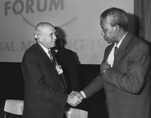 Frederik de Klerk ve Nelson Mandela bir arada