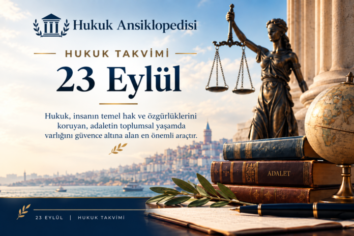 23 Eylül - Hukuk Takvimi