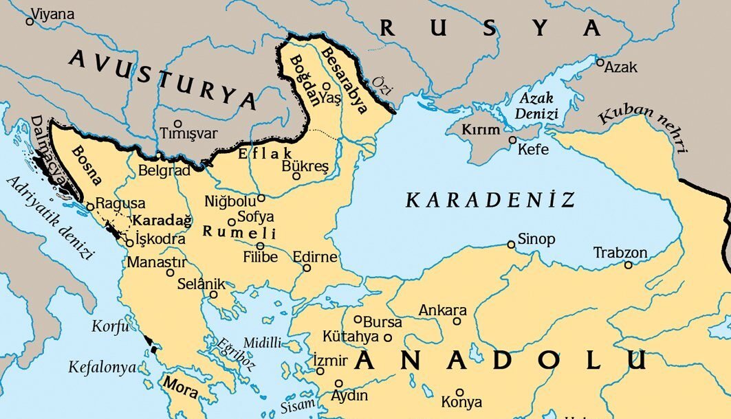 Yaş Antlaşması - Osmanlı Rus Sınırı