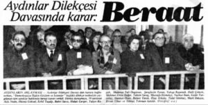 Aydınlar Dilekçesi, "Türkiye'de Demokratik Düzene İlişkin Gözlem ve İstemler" başlığı altında 15 Mayıs 1984 salı günü Cumhurbaşkanlığı ve T.B.M.M. Başkanlığı'na verilmiştir.

Kamuoyunda "Aydınlar Dilekçesi" olarak adlandırılan yaklaşık 1383 imzalı metin, çok sayıda aydının katıldığı çeşitli toplantılarda belirtilen görüşlerin bir yazmanlar kurulunca kaleme alınmasıyla oluşturulmuştur.

Dilekçenin verildiği gün Sıkıyönetim Komutanlığı metne yayın yasağı getirmiştir. 18 Mayıs 1984'de bir yabancı gazetecinin sorusu üzerine Başbakan Turgut Özal dilekçeden çeşitli bölümler okumuştur. Başbakan'ın basın toplantısının bu bölümüne de yayın yasağı getirilmiş ancak aynı gün bu yayın yasağı ikinci bir emirle kaldırılmıştır.