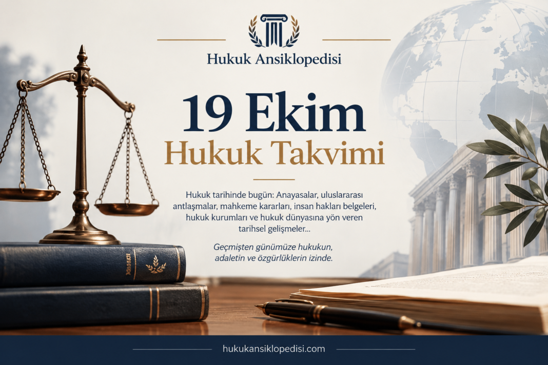 19 Ekim - Hukuk Takvimi