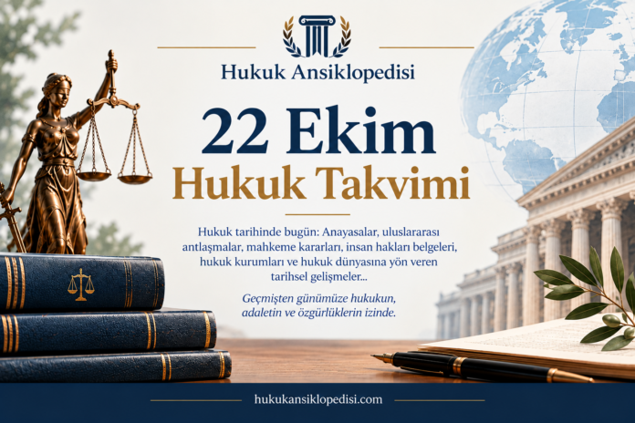 22 Ekim - Hukuk Takvimi