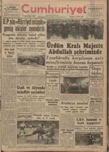 D. P.’nin Hürriyet Misakı Geniş Akisler Uyandırdı”. Cumhuriyet