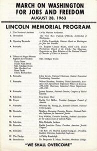 Washington Yürüyüşü Resmi Programı (1963)